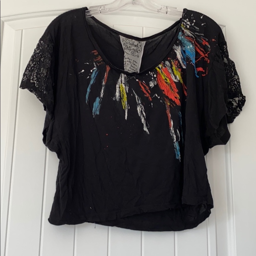 Scrapbook originals. Black crop top